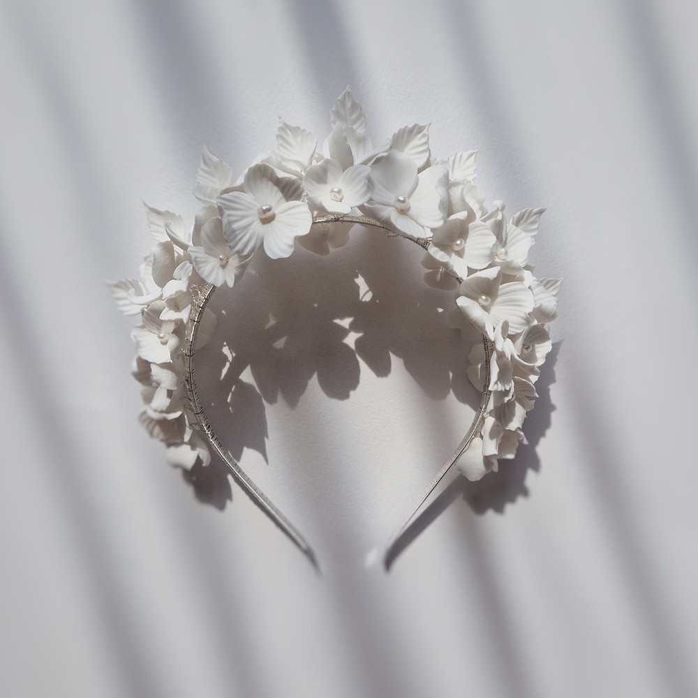 Blossom Porcelain Bridal Crown